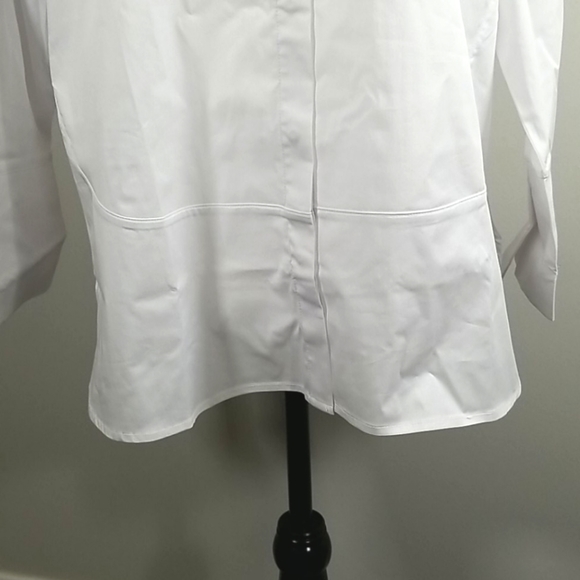 UCHUU Montréal Women's Blouse Hidden Button-Up Long Sleeve Milk Colored - Picture 3 of 7